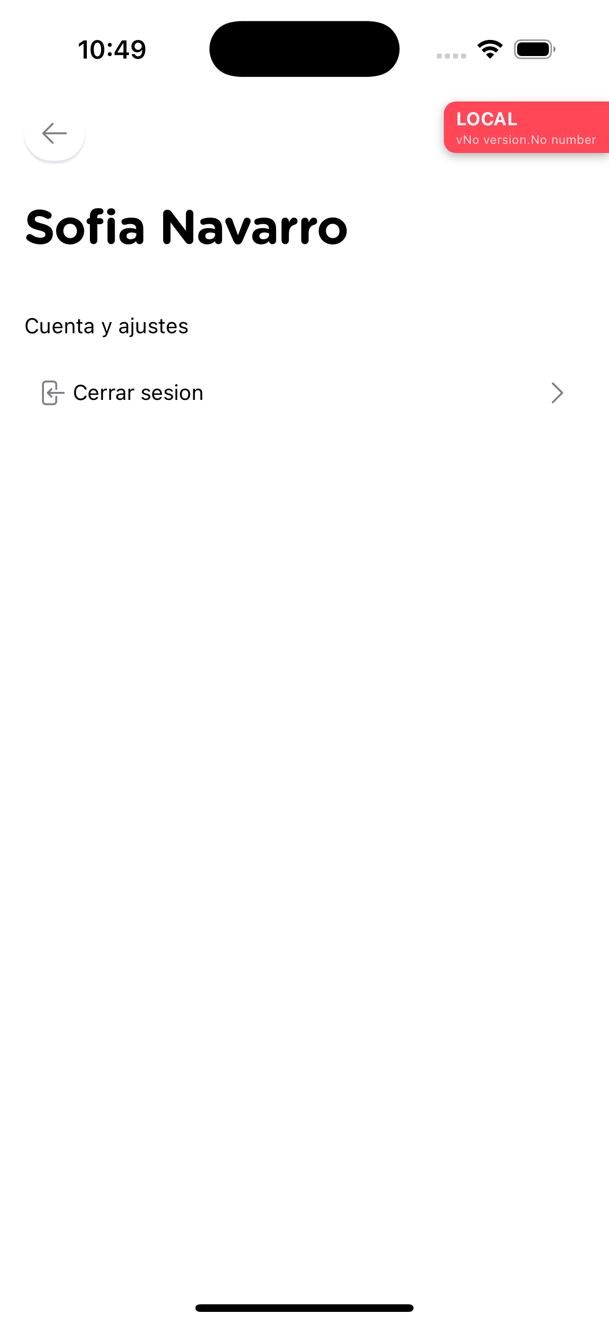 Cerrar sesión en app móvil